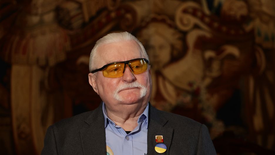 Former Polish President and Nobel peace prize winner Lech Walesa during the conference in the 45th anniversary of the establishment of the Centre for Civic Legislative Initiatives of the Solidarnosc in Krakow, Poland on January 16, 2025. (Photo by Jakub Porzycki/NurPhoto via Getty Images)