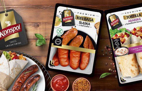 Konspol reklamuje kiełbaski śląskie i przekąski