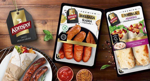 Konspol reklamuje kiełbaski śląskie i przekąski