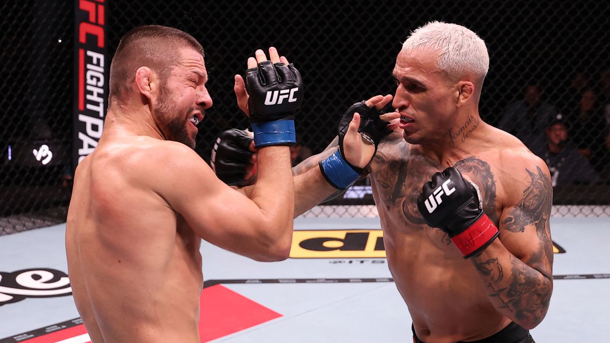 Getty Images / Na zdjęciu Mateusz Gamrot i Charles Oliveira