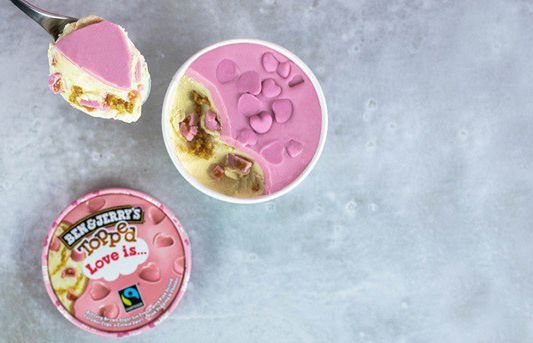 Unilever z okazji walentynek wprowadza lody Ben&Jerry's Topped Love is...
