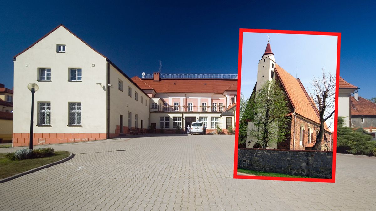 Pałac i kościół w Wierzbicach