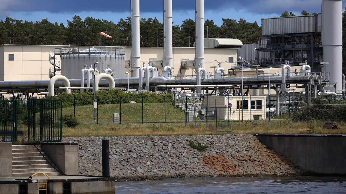 The gas receiving compressor station of the Nord Stream 1 natural gas pipeline in Lubmin, Germany, on Monday, July 11, 2022. Russian natural gas shipments to Europe via the Nord Stream pipeline to Germany are due to stop on Monday because of planned annual maintenance. Photographer: Krisztian Bocsi/Bloomberg via Getty Images