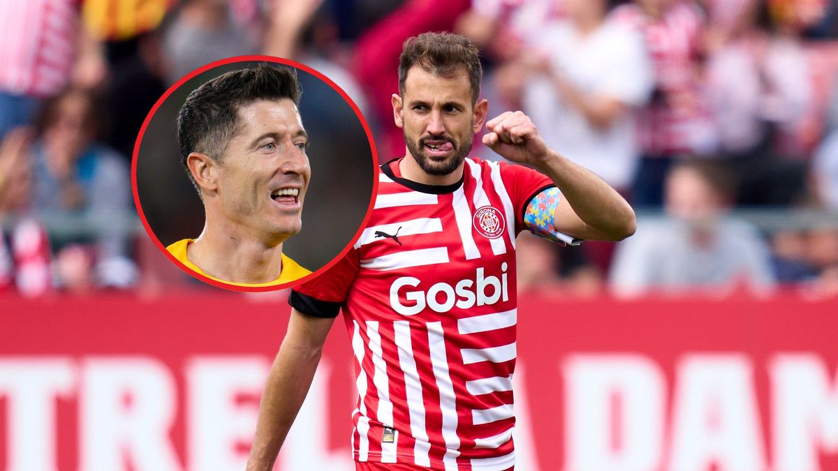 Getty Images / Alex Caparros / Aitor Alcalde Colomer / Na zdjęciu: Cristhian Stuani / małe zdjęcie: Robert Lewandowski