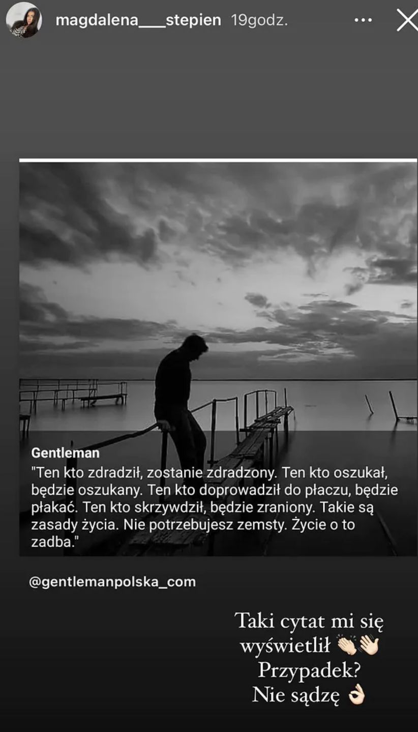 Magdalena stępień opublikowała wymowny cytat