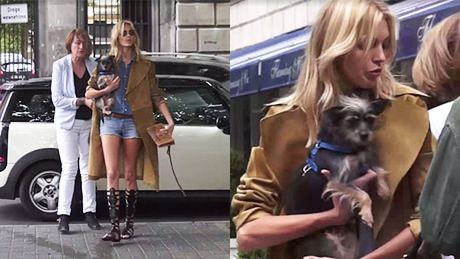 Anja Rubik z psem w restauracji!