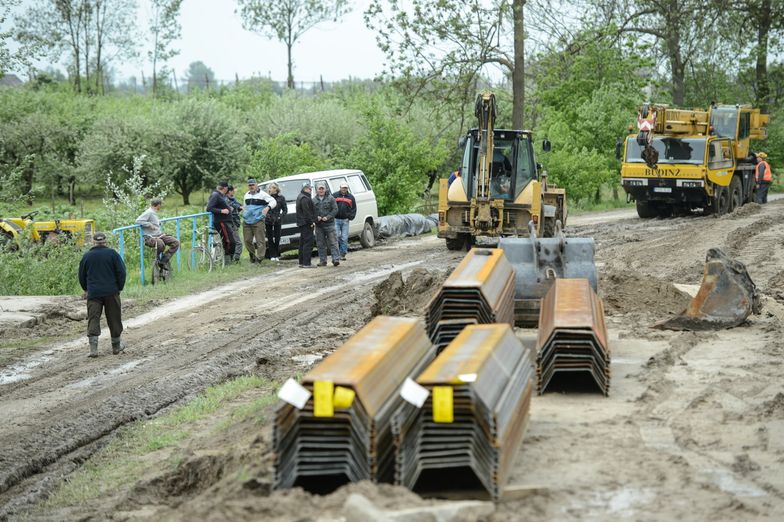 Odbudowa wałów w Braciejowicach w Lubelskiem