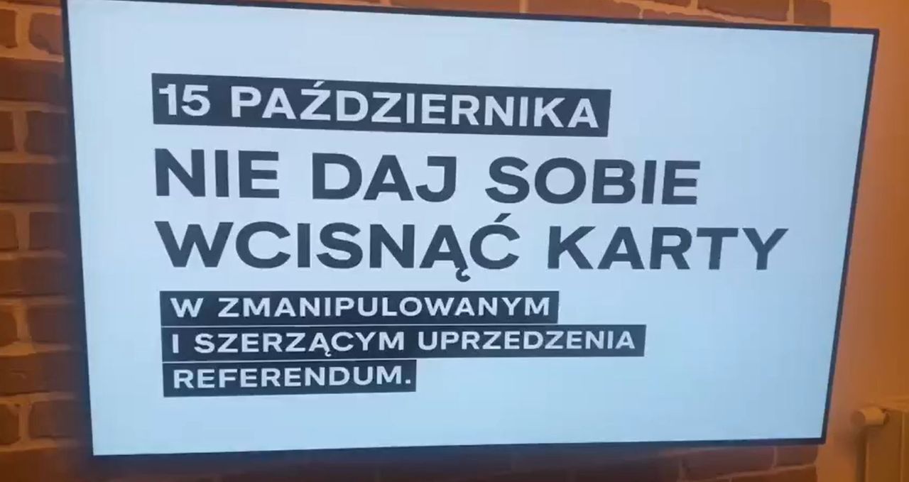 Jeden ze spotów referendalnych