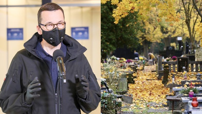Mateusz Morawiecki informuje o zamknięciu cmentarzy na Wszystkich Świętych