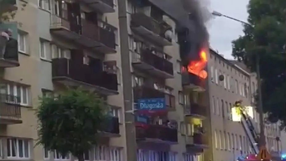 Pożar mieszkania w Łodzi