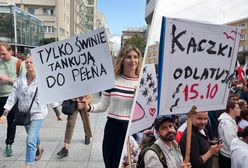 Kpili z PiS. Takie transparenty pojawiły się na Marszu Miliona Serc