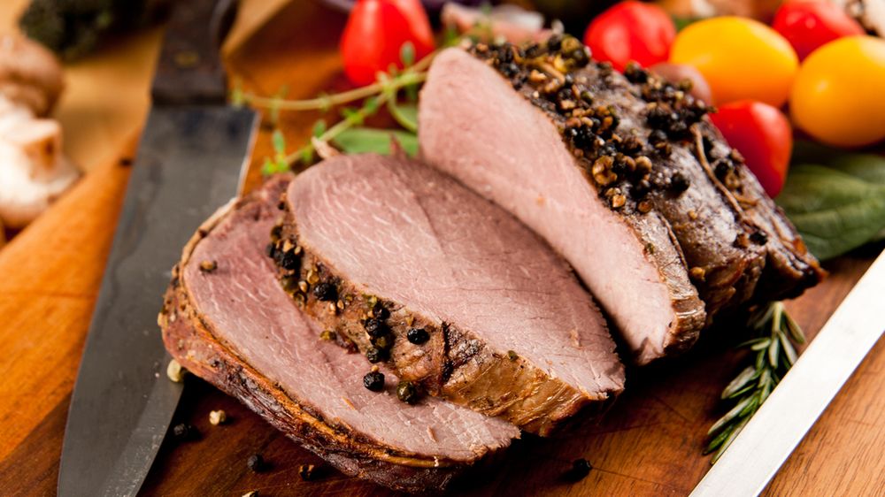 Pieczona polędwica wołowa (mięso i tłuszcz, II klasa mięsa)