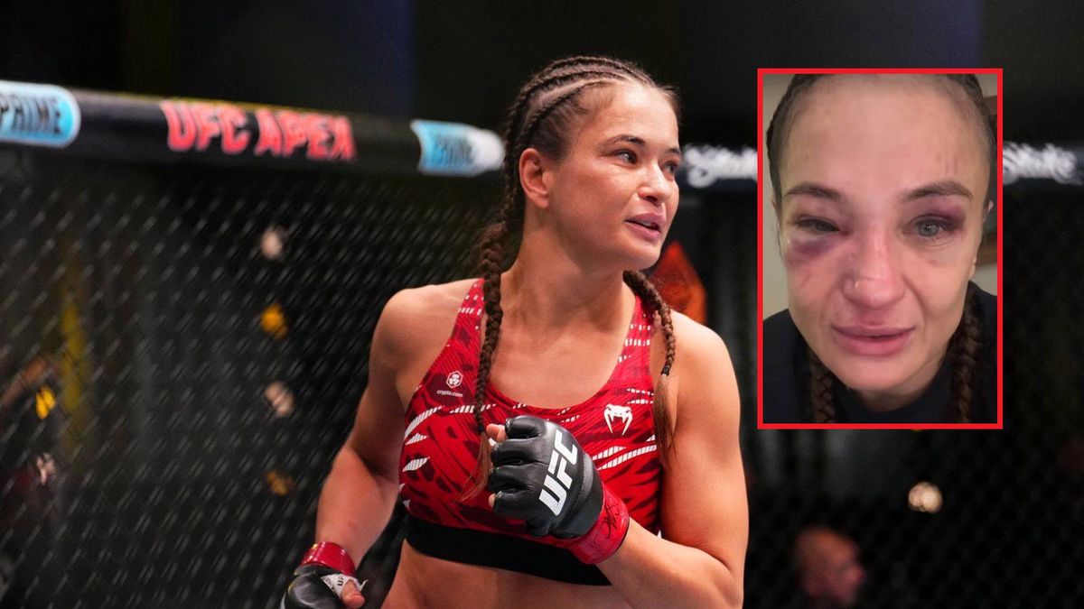Getty Images /  Chris Unger/Zuffa LLC / Na dużym zdjęciu Karolina Kowalkiewicz, na małej Polka po walce w Rio