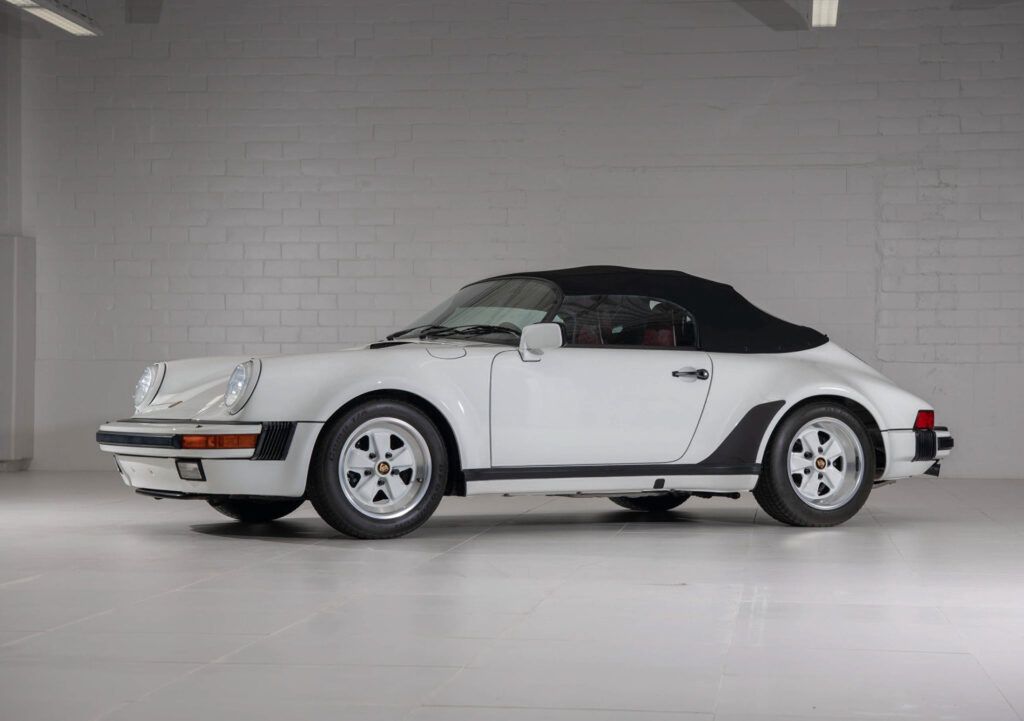 Kolekcja białych porsche