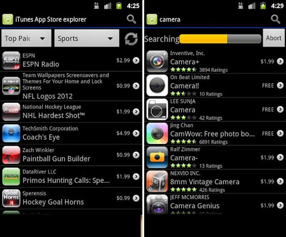Przeglądanie zawartości App Store'a na Androidzie