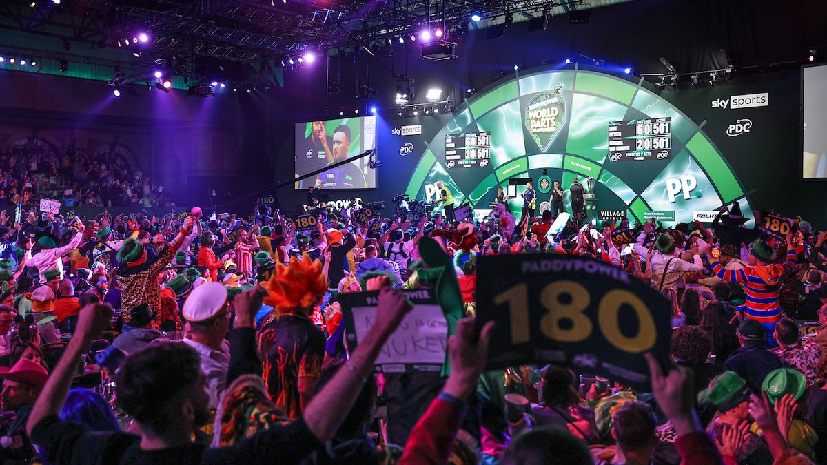 Materiały prasowe / PDC / Kieran Cleeves / Na zdjęciu: Alexandra Palace podczas MŚ w darta w 2025 roku