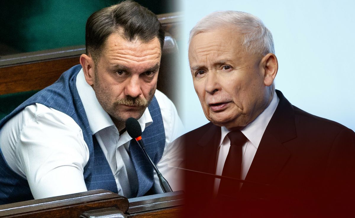 Łukasz Mejza i Jarosław Kaczyński