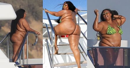 Rozgogolona Lizzo wygrzewa się na jachcie w skąpym stroju kąpielowym: "BIKINI WIELKIEJ S*KI" (ZDJĘCIA)