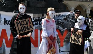 "Kościół winny, nie święty". Antyklerykalny protest w Krakowie