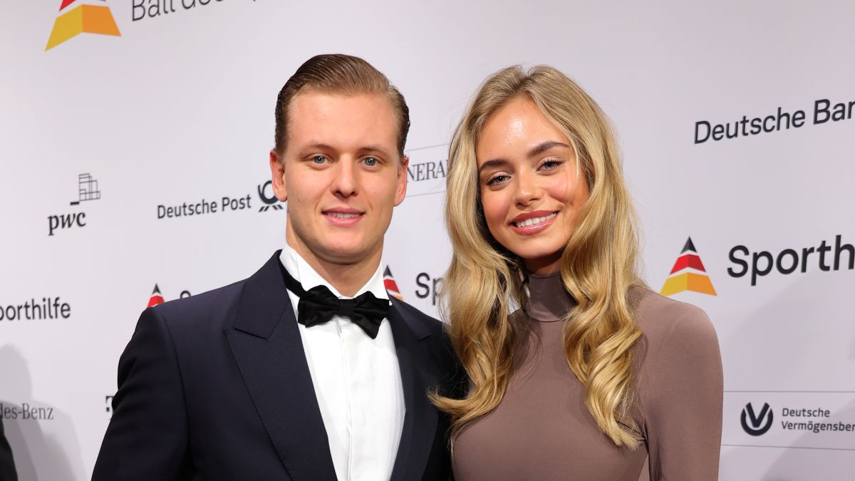FRANKFURT AM MAIN, GERMANY - FEBRUARY 17: Mick Schumacher and Laila Hasanovic attend the 53rd Ball des Sports gala at Festhalle Frankfurt on February 17, 2024 in Frankfurt am Main, Germany. (Photo by Joshua Sammer/Getty Images)