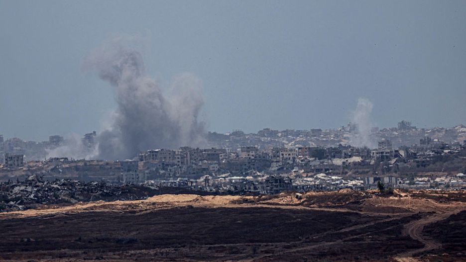 Smoke rises after Israeli strikes on northern Gaza's Beit Lahia
SDEROT, ISRAEL - MAY 28: Smoke rises over Gaza's Beit Lahia, seen from Sderot, Israel, as Israeli airstrikes continue on May 28, 2025. (Photo by Saeed Qaq/Anadolu via Getty Images)
Anadolu
israeli strikes, israeli airstrikes, airstrike, smoke rises