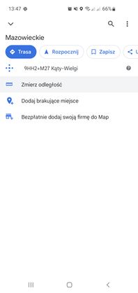 Mierzenie odległości w Google Maps