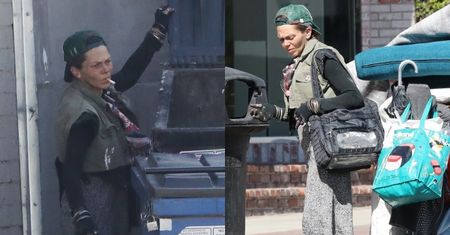 Bezdomna Loni Willison z papierosem w ustach przeszukuje śmietniki na ulicach Hollywood (ZDJĘCIA)