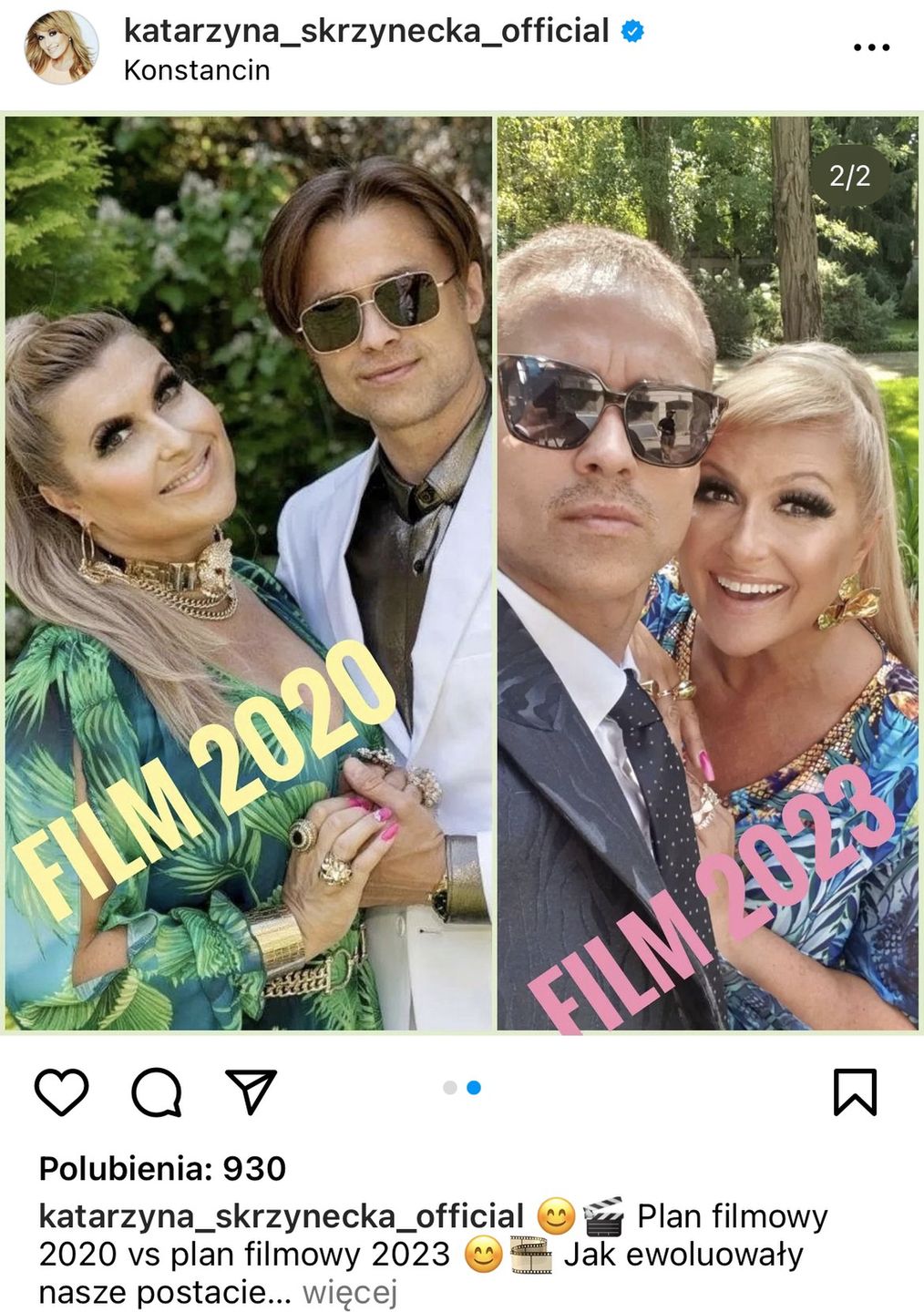 Katarzyna Skrzynecka i Maciej Zakościelny na planie filmu "Kogel-Mogel"