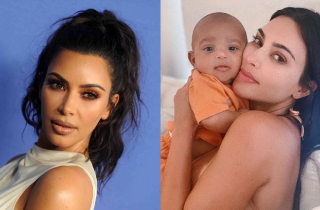 Kim Kardashian pozuje z małym Psalmem. "Jest najlepszym dzieckiem"