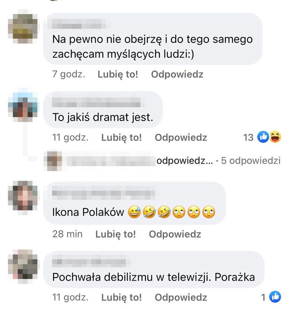 Komentarze pod zwiastunem Kuby Wojewódzkiego