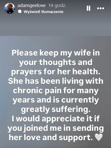 Wpis Adam Gołębiowskiego na Instagramie