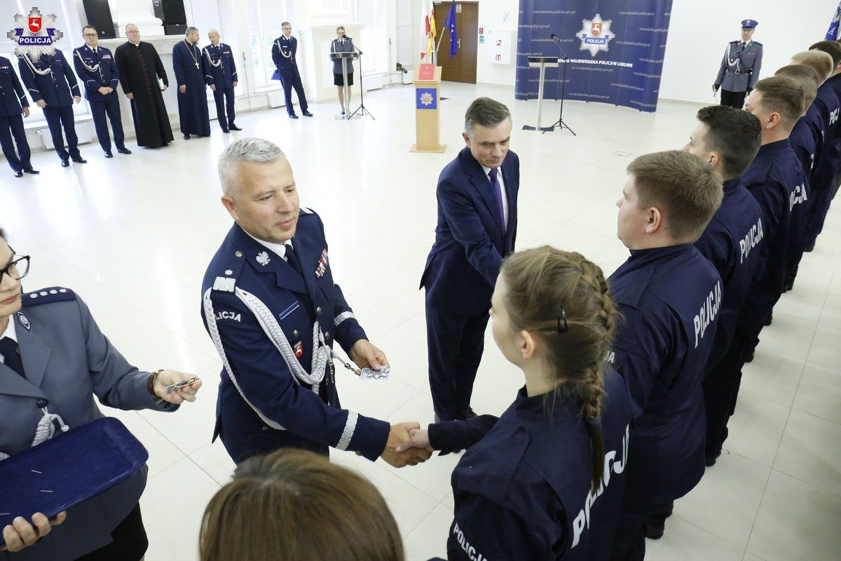 Ślubowanie nowych policjantów w Lublinie
