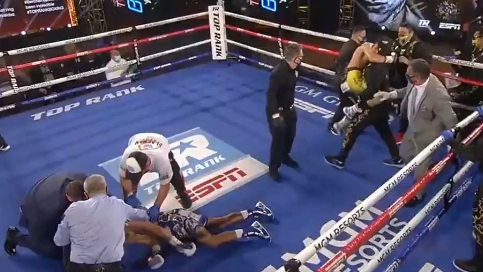 Zdjęcie okładkowe artykułu: Twitter / Oscar Valdez ciężko znokautował rywala na gali w Las Vegas