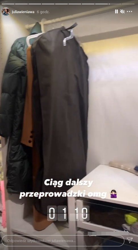 Julia Wieniawa relacjonuje przeprowadzkę do nowego mieszkania na Żoliborzu