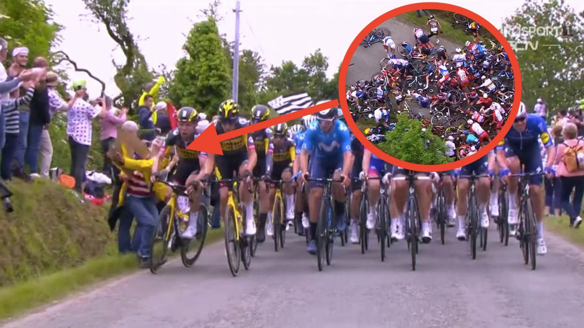 Twitter / Fot. Twitter / Już podczas I etapu Tour de France doszło do potężnej kraksy!