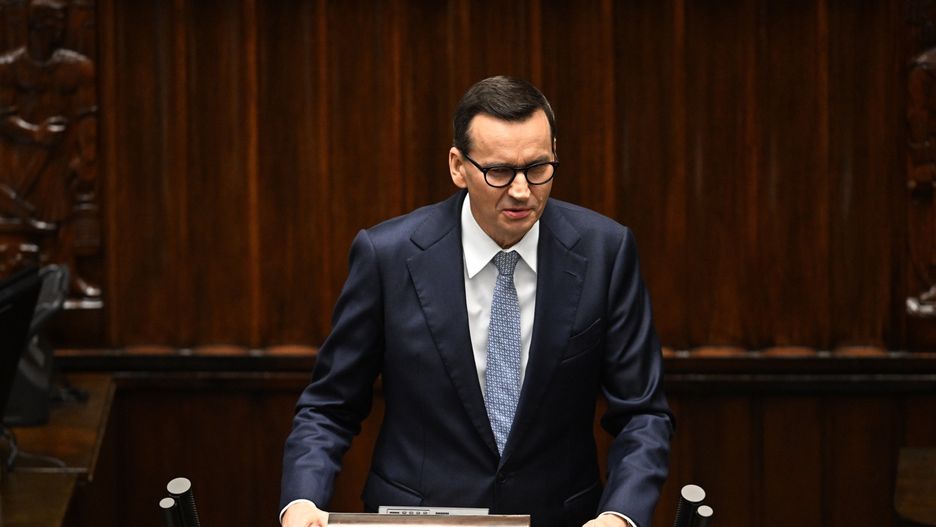 Mateusz Morawiecki podczas składania dymisji rządu