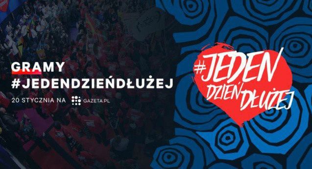#JedenDzieńDłużej - Gazeta.pl zachęca do dodatkowej zbiórki pieniędzy dla WOŚP