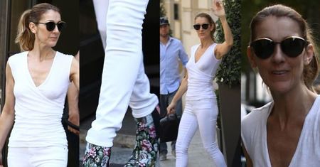Celine Dion w kwiecistych botkach za 5 tysięcy