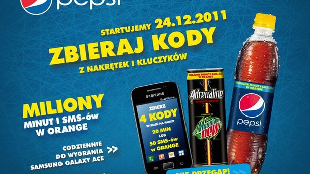 Konkurs Pepsi z nagrodami od Orange oraz Samsung Polska 1
