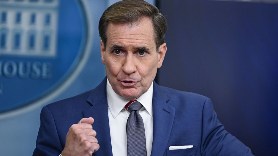 WASHINGTON DC, US - SEPTEMBER 13: National Security Council Coordinator for Strategic Communications John Kirby speaks at a White House Press Briefing at the White House in Washington DC, United States on September 13, 2023. (Photo by Celal Gunes/Anadolu Agency via Getty Images)