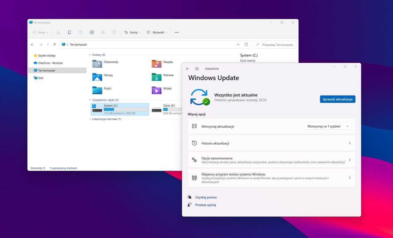 Windows 11: nowy klient OneDrive'a trafił na serwery Microsoftu
