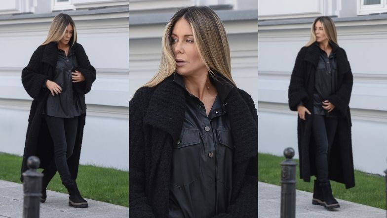 Małgorzata Rozenek na planie sesji zdjęciowej Mrs. Drama