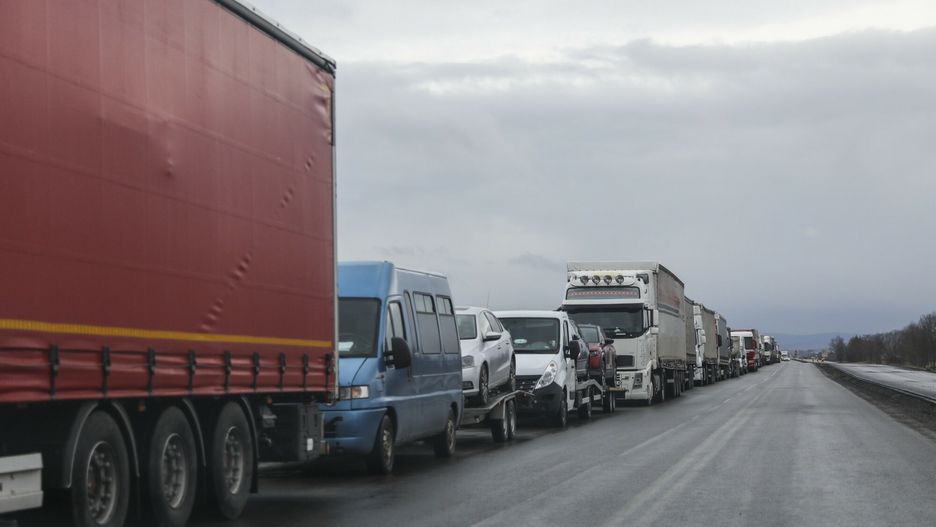 Przej?cie graniczne w Medyce23.02.2022 Medyka Przejscie graniczne z Ukraina fot. Beata Zawrzel/REPORTERBeata Zawrzel/REPORTER