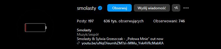 Nowe zdjęcie profilowe Smolastego
