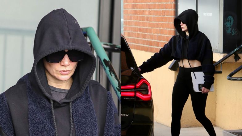 Jennifer Lopez odsłania brzuch w drodze z siłowni