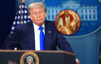 Zdjęcie w szatach Jezusa. Trump tłumaczy. Porównał się do lekarza