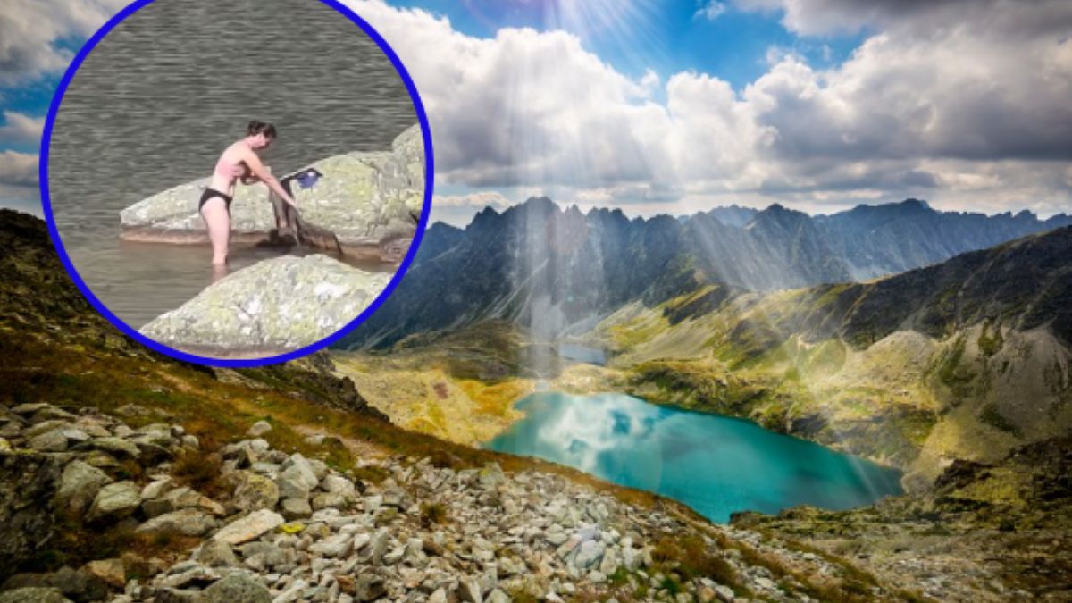 Turystka kąpała się w górskim stawie mimo zakazu. 