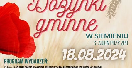Dożynki w Siemieniu 2024. Koncert zespołów News i Lili. Zobacz godzinowy program