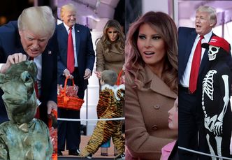 Melania i Donald Trump rozdają dzieciom cukierki na Halloween (ZDJĘCIA)