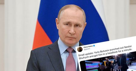 Ukraina. Pobili się w programie na żywo. Prorosyjski polityk bronił Putina